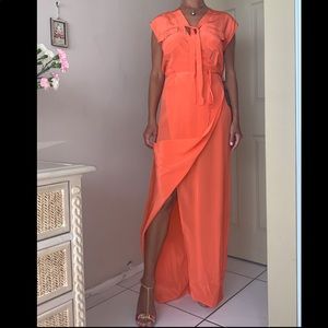 NWT Silk Maxi Wrap Dress
